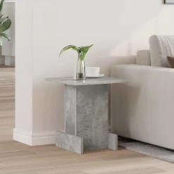 vidaXL Bijzettafel Beton Grijs 35,5 x 35 x 40 cm Bewerkt hout