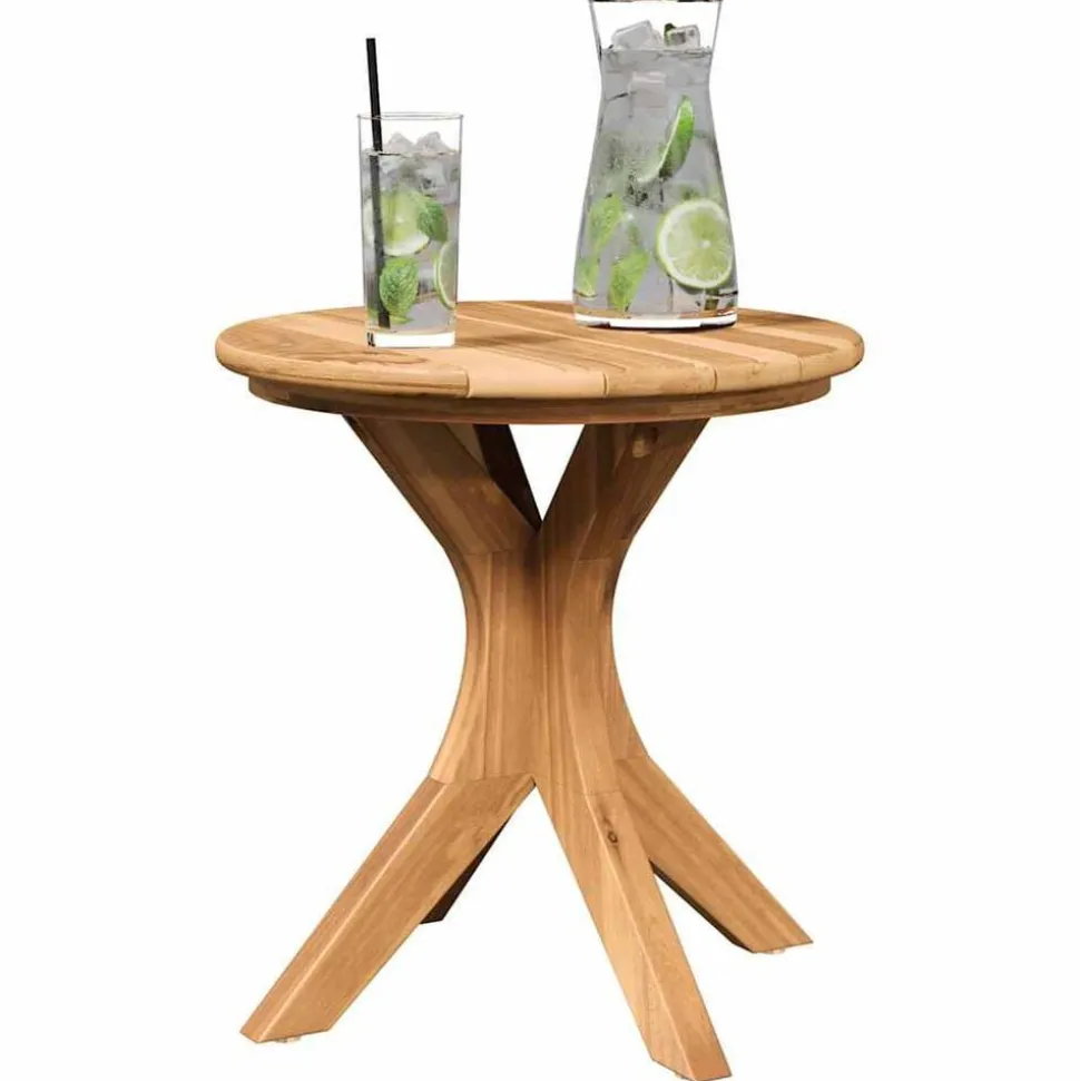 vidaXL Bijzettafel Bruin 40 x 40 x 41 cm Massief Teakhout