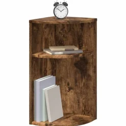 vidaXL Bijzettafel Gerookt eiken 29,6 x 29,6 x 60 cm Bewerkt hout