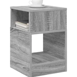 vidaXL Bijzettafel Grijs Sonoma 30,5 x 30 x 45 cm Bewerkt hout