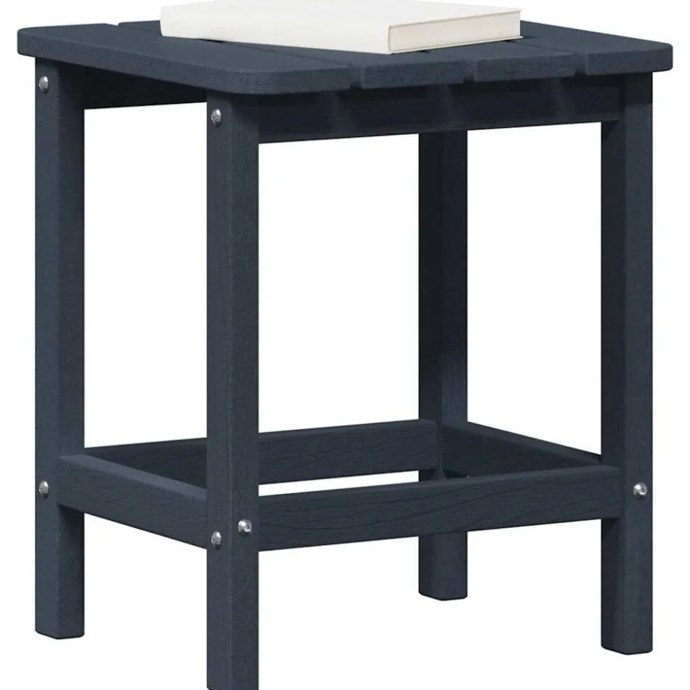 vidaXL Bijzettafel Marineblauw 38 x 38 x 46 cm Polyetheen