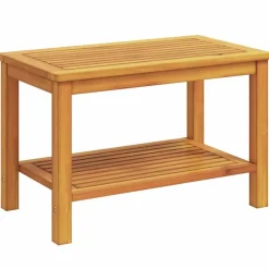 vidaXL Bijzettafel Olie naturel 70 x 40 x 45 cm Massief Acaciahout