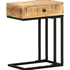 vidaXL Bijzettafel U-vormig 45x30x61 cm massief mangohout