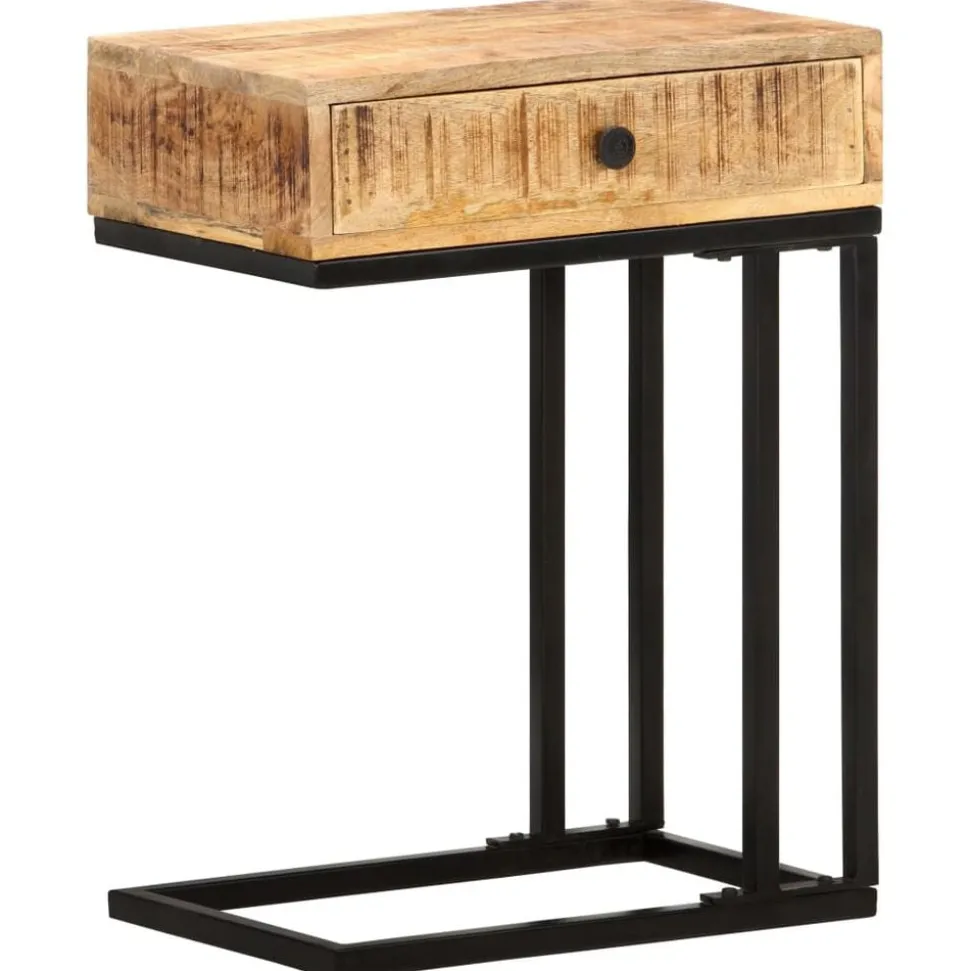 vidaXL Bijzettafel U-vormig 45x30x61 cm massief mangohout