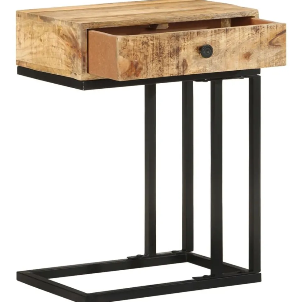 vidaXL Bijzettafel U-vormig 45x30x61 cm massief mangohout