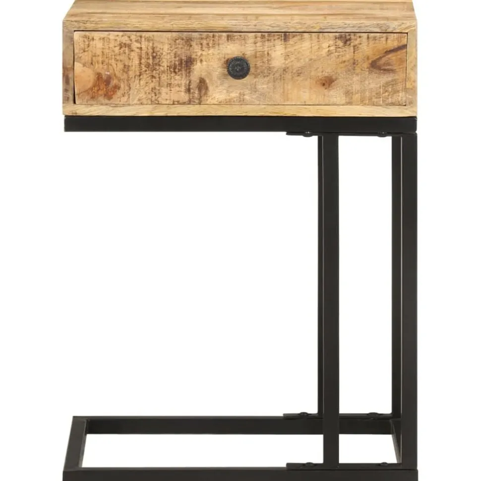 vidaXL Bijzettafel U-vormig 45x30x61 cm massief mangohout
