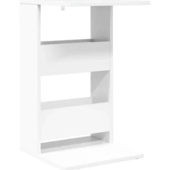 vidaXL Bijzettafel Wit 40 x 35 x 60,5 cm Bewerkt hout
