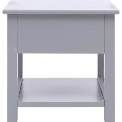 vidaXL Bijzettafel 40x40x40 cm paulowniahout grijs