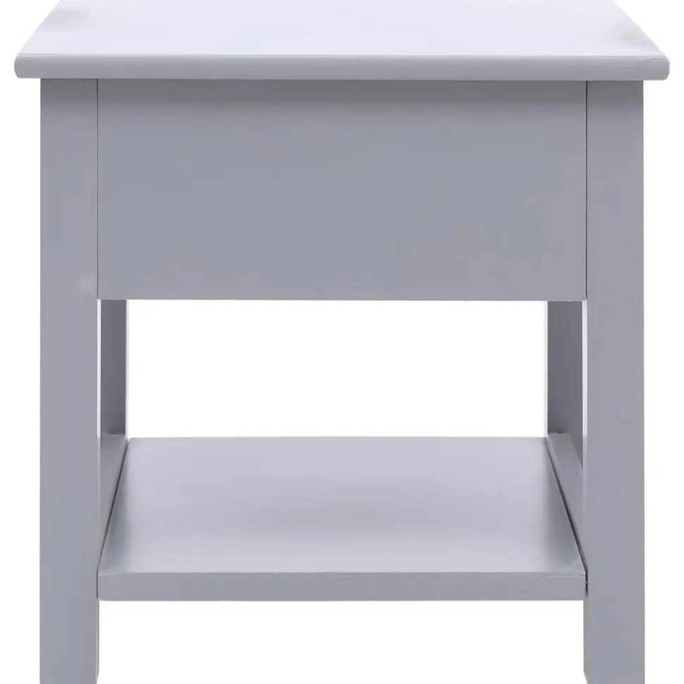 vidaXL Bijzettafel 40x40x40 cm paulowniahout grijs