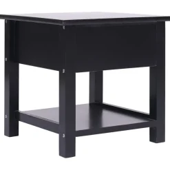 vidaXL Bijzettafel 40x40x40 cm paulowniahout zwart