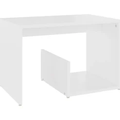 vidaXL Bijzettafel 59x36x38 cm bewerkt hout wit