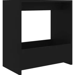 vidaXL Bijzettafel 50x26x50 cm bewerkt hout zwart