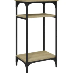 vidaXL Bijzettafel 40x30x75 cm bewerkt hout sonoma eikenkleurig
