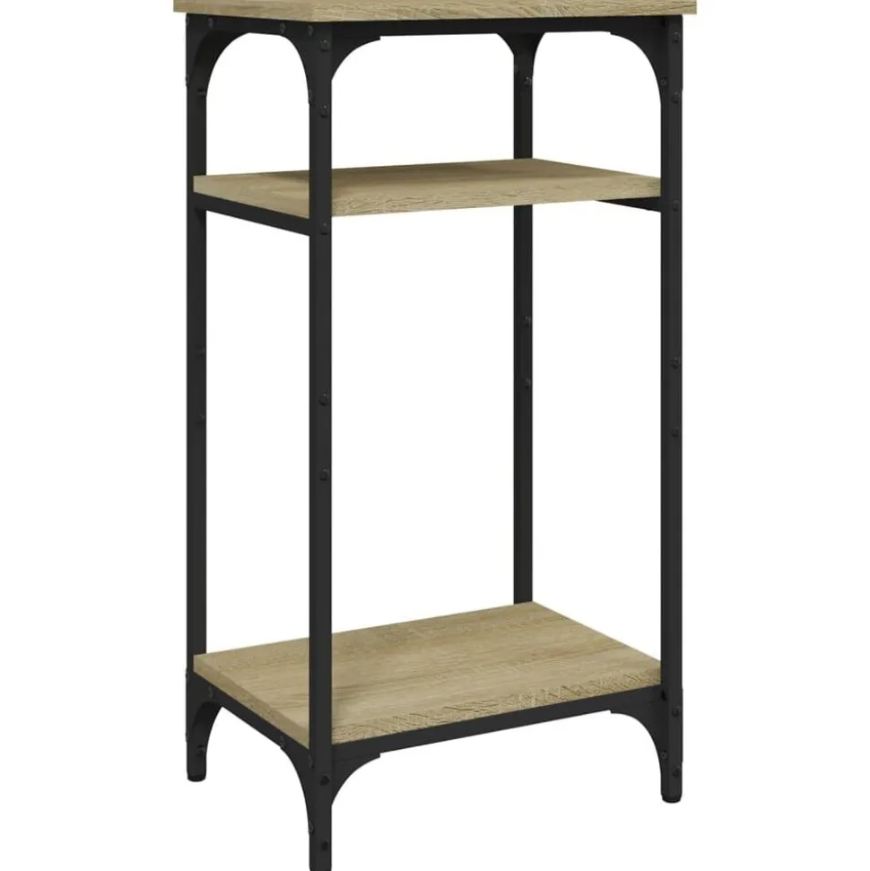 vidaXL Bijzettafel 40x30x75 cm bewerkt hout sonoma eikenkleurig