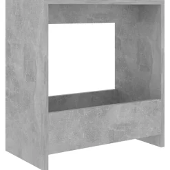 vidaXL Bijzettafel 50x26x50 cm bewerkt hout betongrijs