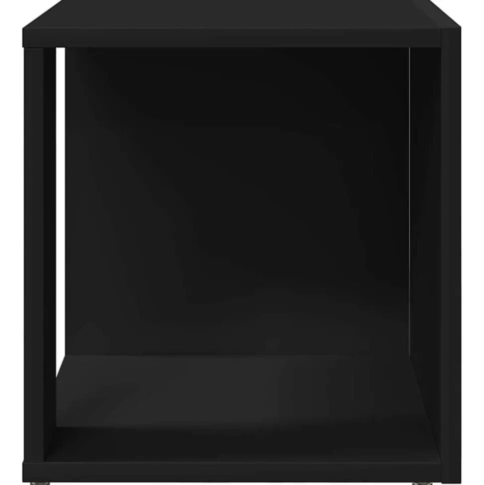 vidaXL Bijzettafel 33x33x34,5 cm bewerkt hout zwart