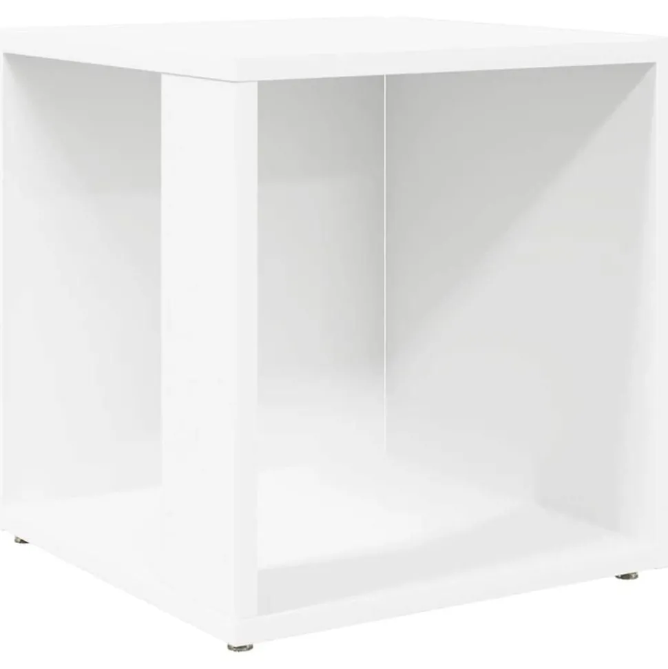 vidaXL Bijzettafel 33x33x34,5 cm bewerkt hout wit