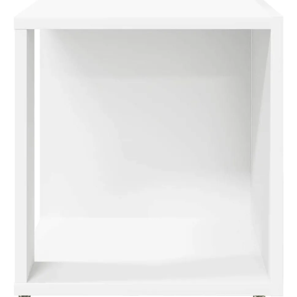 vidaXL Bijzettafel 33x33x34,5 cm bewerkt hout wit