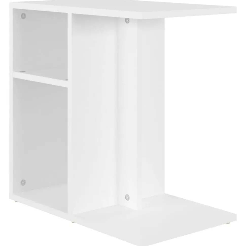 vidaXL Bijzettafel 50x30x50 cm bewerkt hout wit