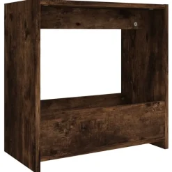 vidaXL Bijzettafel 50x26x50 cm bewerkt hout gerookt eikenkleurig