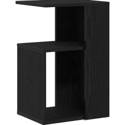 vidaXL Bijzettafel Zwart Eiken 36 x 30 x 56 cm Bewerkt hout