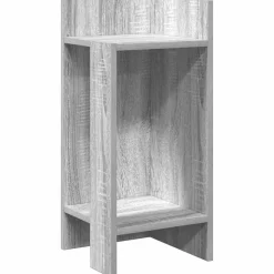 vidaXL Bijzettafeltje met plank 25,5x27x60 cm grijs sonoma eikenkleur