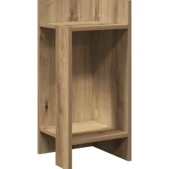 vidaXL Bijzettafeltje met plank 25,5x27x60 cm artisanaal eikenkleur
