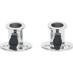 vidaXL Biminibasis2 st voor 26 mm buis rondroestvrij staal