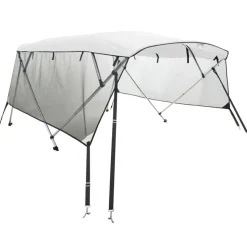 vidaXL Biminitop 4 bogen met mesh zijwanden 243x(170-182)x137 cm
