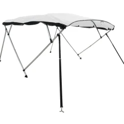 vidaXL Biminitop 4 bogen met mesh zijwanden 243x(170-182)x137 cm