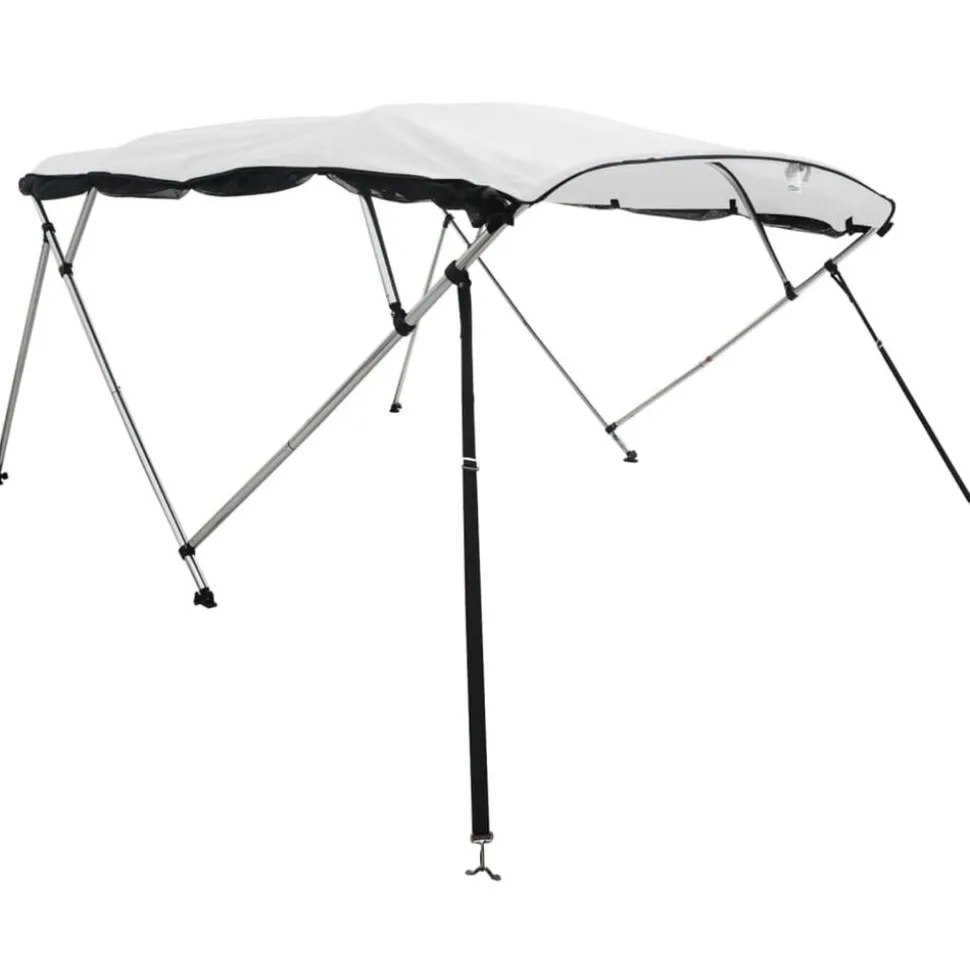 vidaXL Biminitop 4 bogen met mesh zijwanden 243x(170-182)x137 cm
