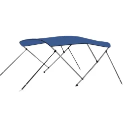 vidaXL Biminitop 3-boogs 183x140x137 cm blauw