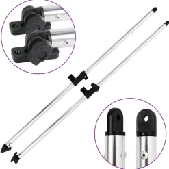 vidaXL Biminitop steunpalen 2 st aluminium