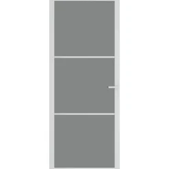 vidaXL Binnendeur 83x201,5 cm ESG-glas en aluminium wit