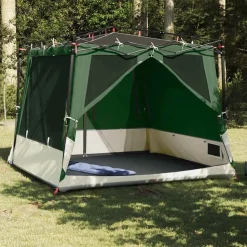 vidaXL Binnentent met dak met opslag Groen 291 x 291 x 240 cm taft