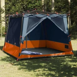 vidaXL Binnentent met dak Grijs en Oranje 291 x 291 x 240 cm taft
