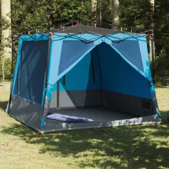 vidaXL Binnentent met dak met opslag Blauw 291 x 291 x 240 cm taft