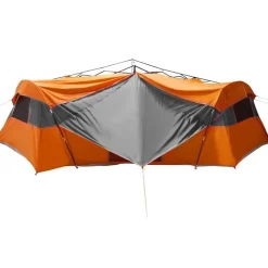 vidaXL Binnentent met dak Grijs en Oranje 520 x 520 x 190 cm taft
