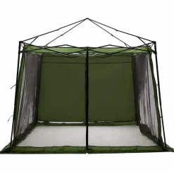 vidaXL Binnentent met dak met opslag Groen 303 x 303 x 196 cm taft
