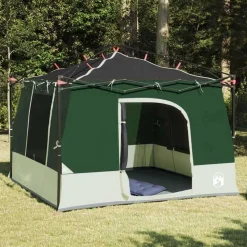 vidaXL Binnentent met dak met opslag Groen 290 x 288 x 234 cm taft