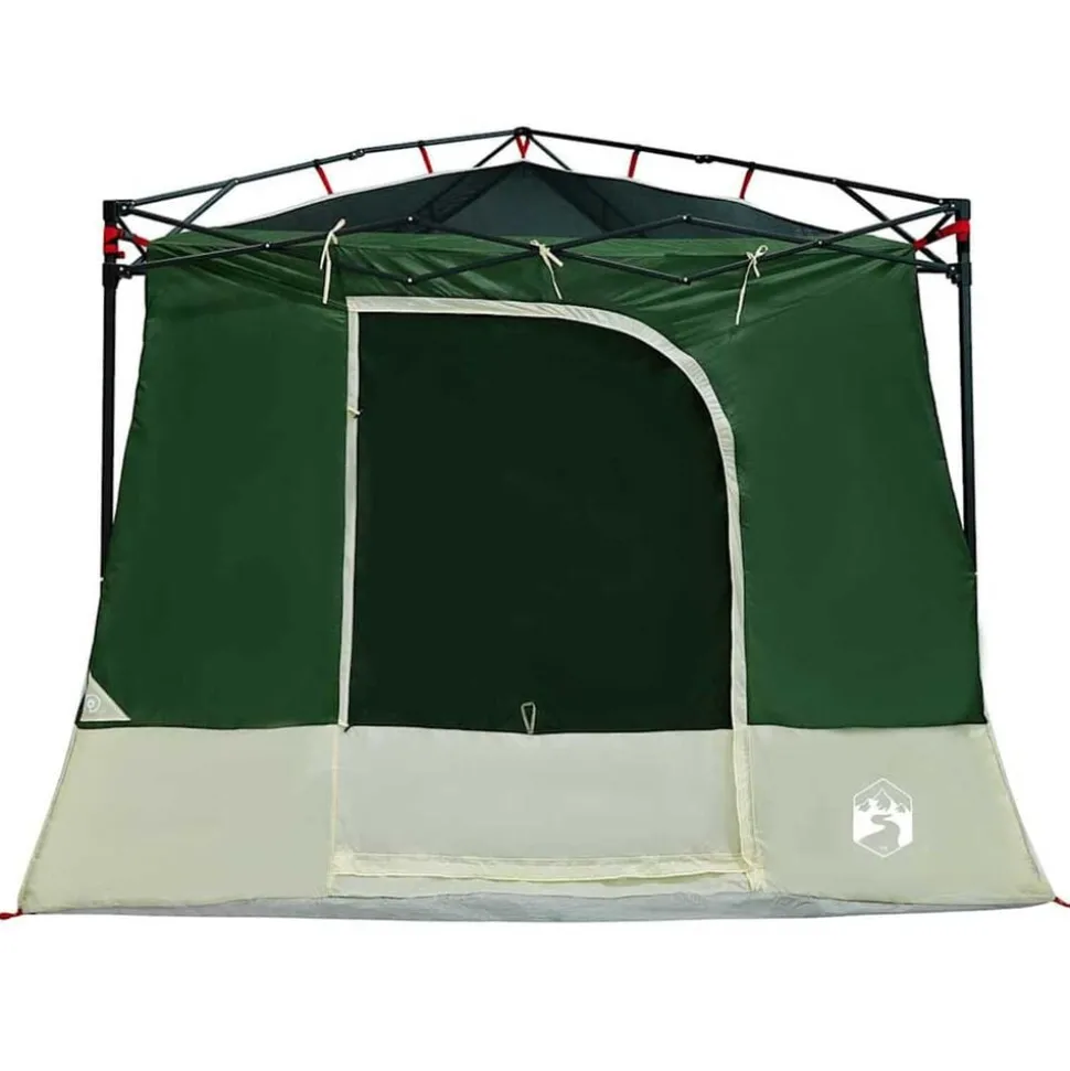 vidaXL Binnentent met dak met opslag Groen 290 x 288 x 234 cm taft