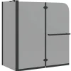 vidaXL Bi-Vouw Douche Omheining Donker Transparant 120 x 67 x 129 cm