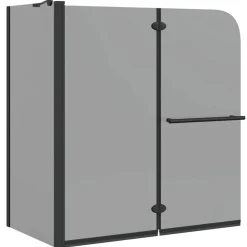 vidaXL Bi-Vouw Douche Omheining Donker Transparant 120 x 67 x 129 cm