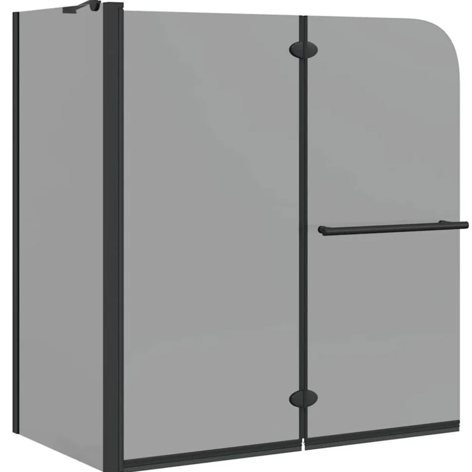 vidaXL Bi-Vouw Douche Omheining Donker Transparant 120 x 67 x 129 cm