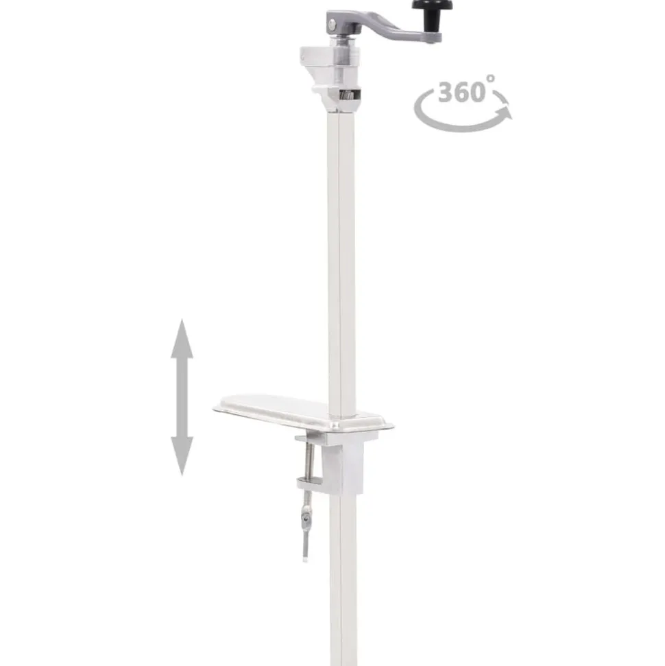 vidaXL Blikopener 70 cm aluminium en roestvrij staal zilverkleurig