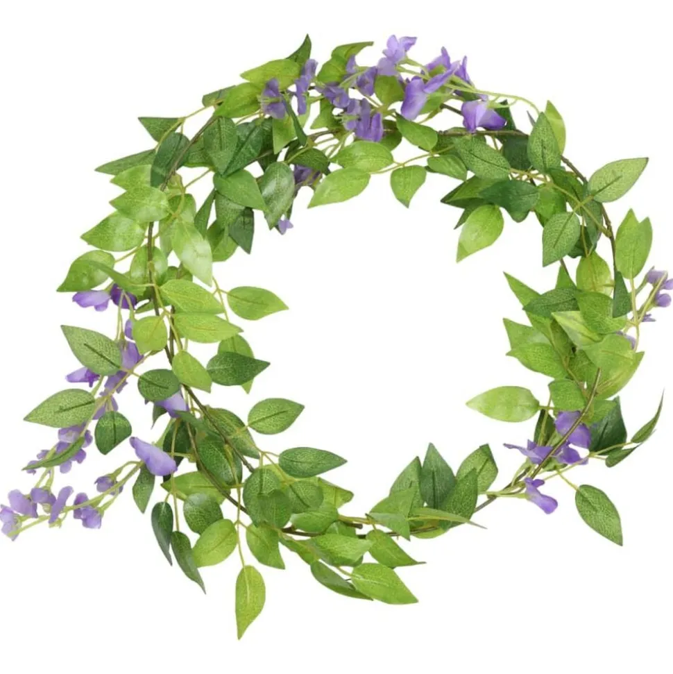 vidaXL Bloemenslingers 6 st 200 cm paars