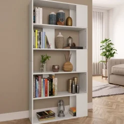 vidaXL Boekenkast / kamerscherm 80x24x159 cm bewerkt hout wit