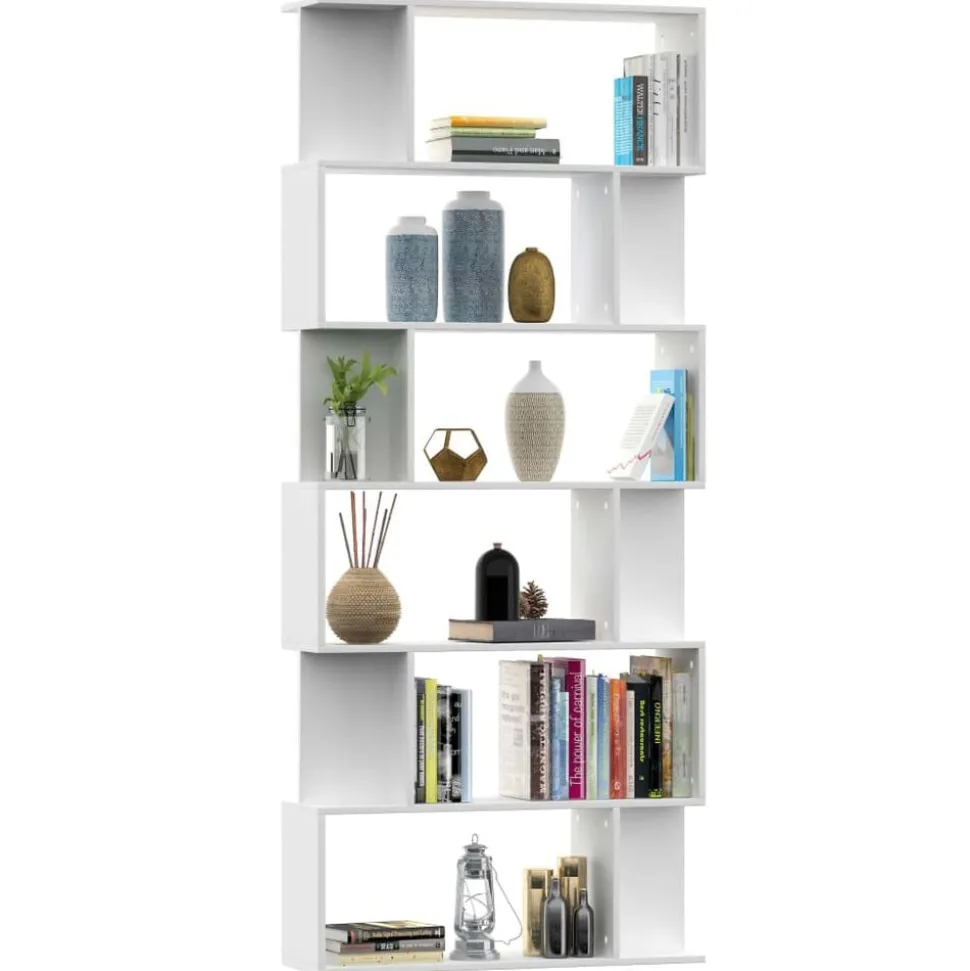 vidaXL Boekenkast / kamerscherm 80x24x192 cm bewerkt hout wit
