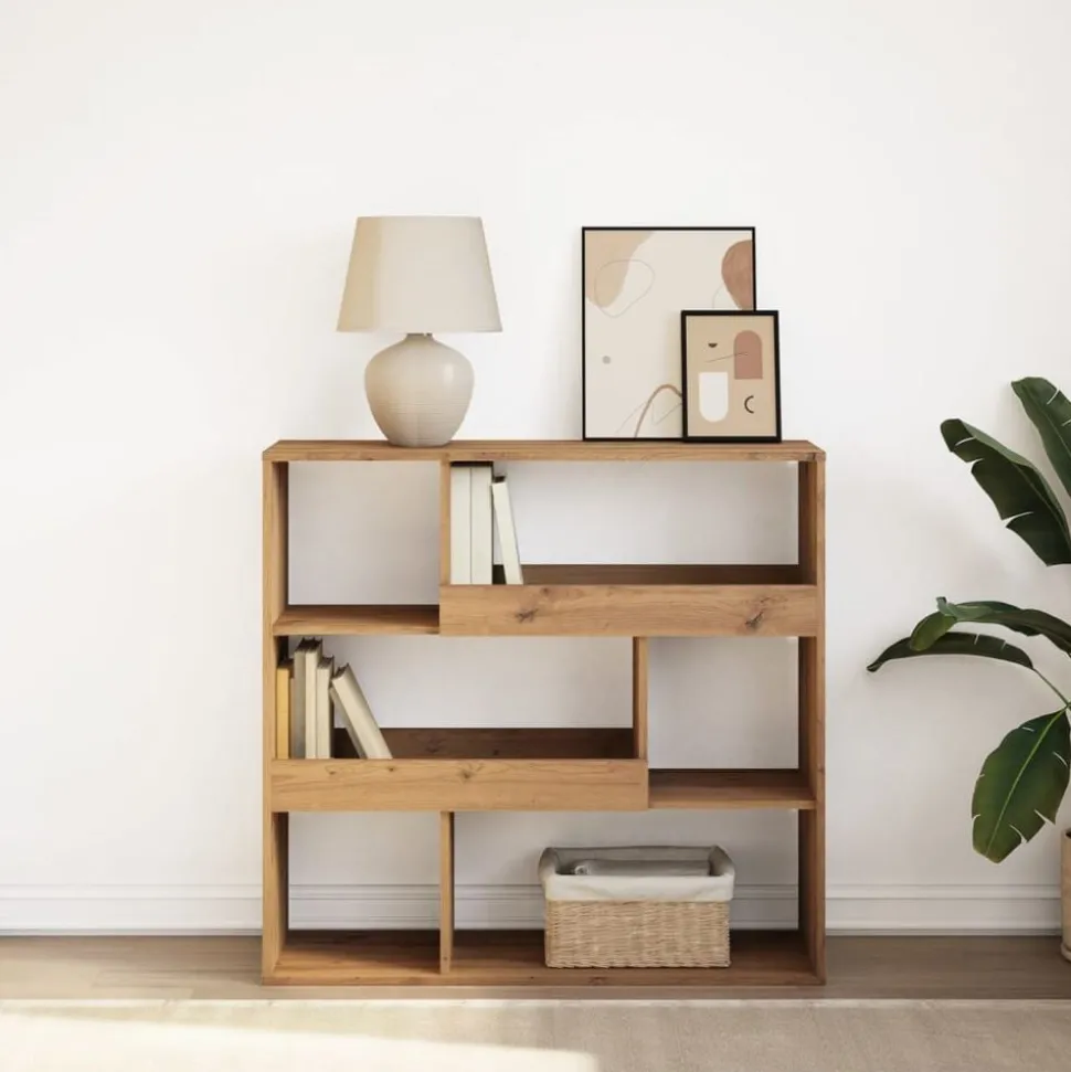vidaXL Boekenkast / kamerscherm 100x33x94,5 cm artisanaal eikenkleurig