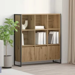 vidaXL Boekenkast 2 pcs Ambachtelijk eiken 99,5 x 30 x 108 cm